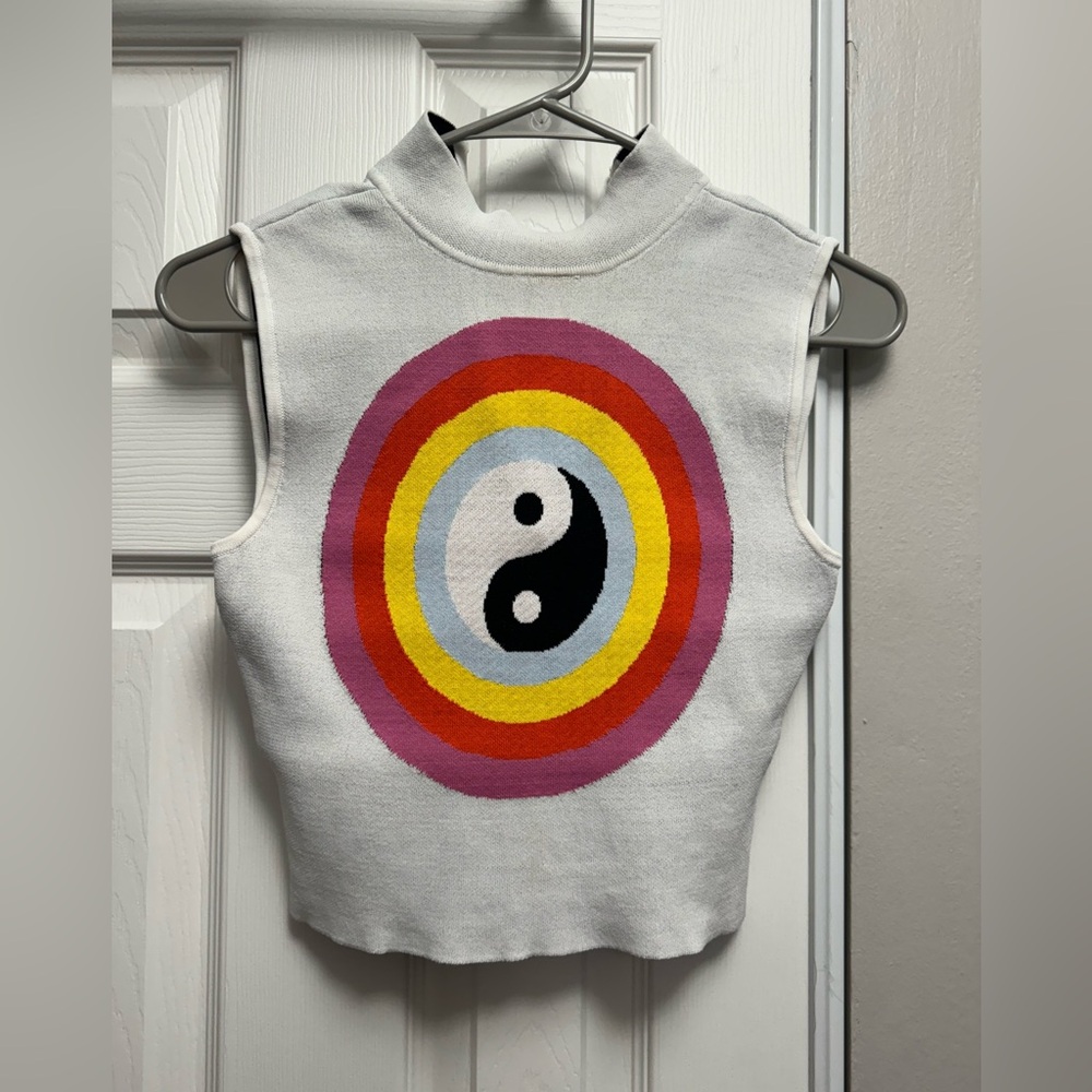 STAUD Nat Cropped Yin Yang ☯️ Top